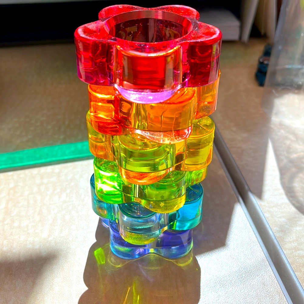 Set of 6 Rainbow 🌈 Flower 🌸 Napkin Rings